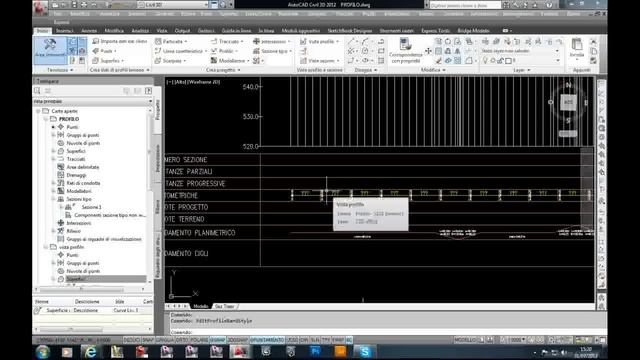 AutoCAD Civil 3D - Stile vista profilo смотреть онлайн
