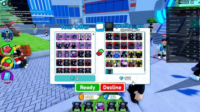 ✨ЧТО ДАДУТ за UPGRADED TITAN CINEMAMAN в ТРЕЙД Toilet Tower Defense! РОБЛОКС! ROBLOX смотреть онлайн