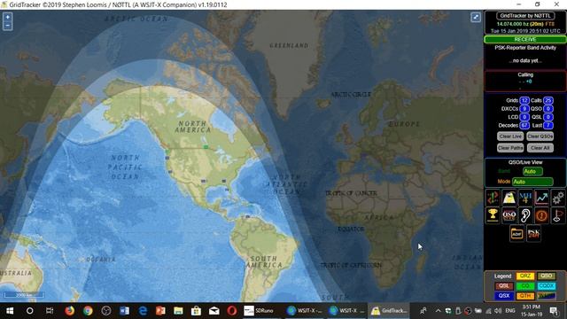 Demonstration WSJT X and Grid Tracker on FT8 mode 14074 Khz Shortwave смотреть онлайн