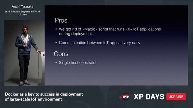 Docker as a key to success in deployment of large-scale IoT environment (Andrii Tararaka, Ukraine) смотреть онлайн