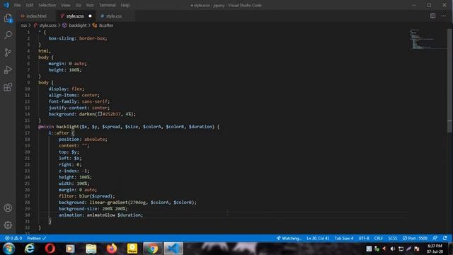 GLOWING SHADOW ANIMATION USING SCSS смотреть онлайн