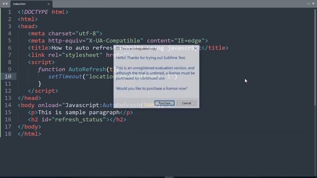 How to auto refresh website using javascript | Automatic reload website смотреть онлайн