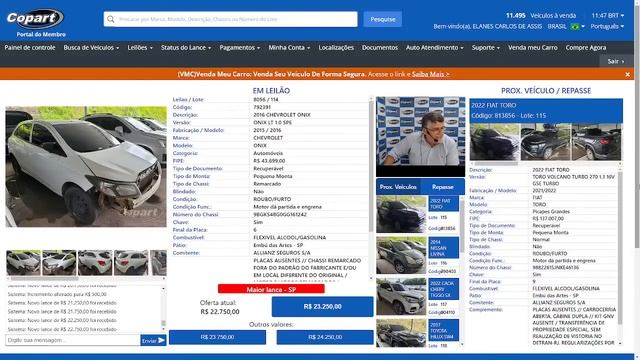 LIVE DE LEILÃO DE VEÍCULOS NA COPART COM 208 LOTES 02.02.2024 PÁTIO DE OSASCO - SP смотреть онлайн