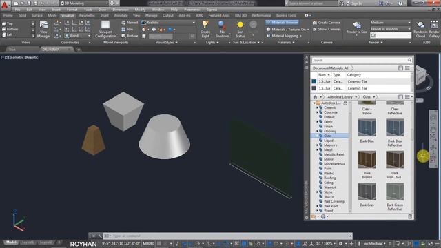 How to apply Material on 3d Solid Object | MAT Command | AutoCAD Basic command #1 смотреть онлайн