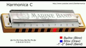 Гамма До мажор на губной гармонике С