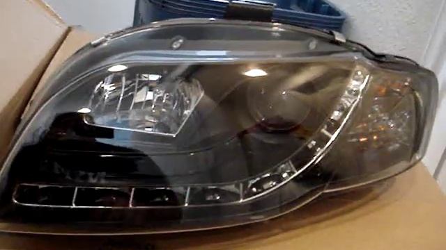 Audi A4 B7 R8 style L.E.D. Projector Headlights from Ebay смотреть онлайн