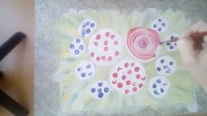 Рисование розочек с детьми (правополушарное рисование)