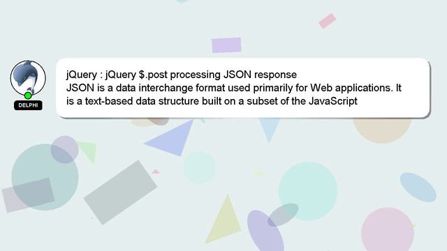 jQuery : jQuery $.post processing JSON response смотреть онлайн