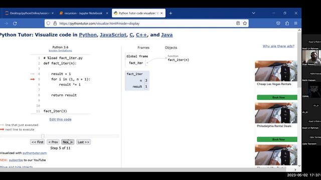 Recursion in Python - Base and inductive recursion - Python crash course in urdu - Day 22 - смотреть онлайн
