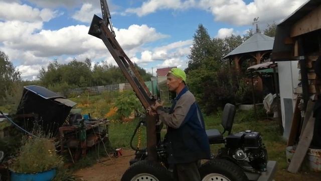 Мини погрузчик Свершилось, решили проблему рычага в механизме опрокидывания ковша Часть №13 смотреть онлайн