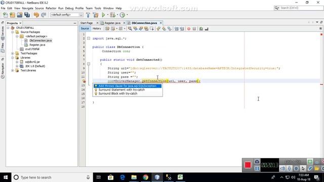 Data insert in sql server and connection with sql server in java netbeans sir zaman [Part 1] CRUD 1 смотреть онлайн