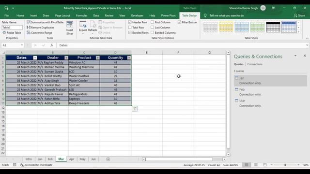 Power Query Full Course in Hindi | Ch- 17 Append Many Sheets in Same File | Power Query Tutorial смотреть онлайн