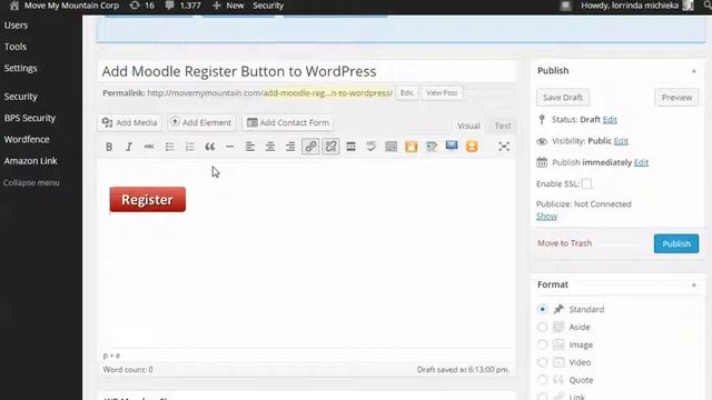 Add Moodle Register Button to WordPress смотреть онлайн