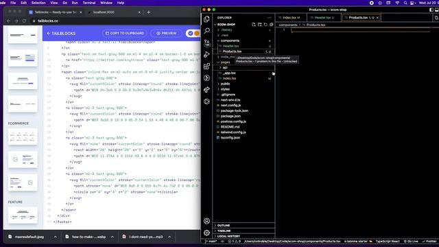 Day ONE: Building an eCommerce Store with NEXT.JS! (TypeScript, React, Tailwindcss, Tailblocks.cc) смотреть онлайн