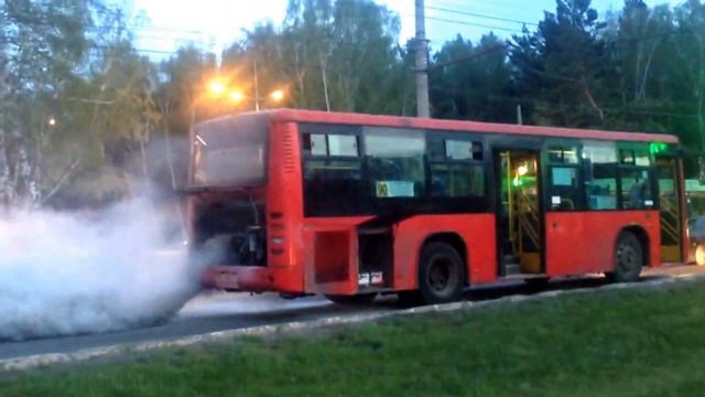 Автобус №90 Higer KLQ 6118 GS. Двигатель пошел в разнос