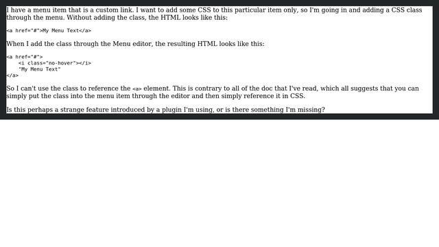 Wordpress: Having trouble adding CSS class through menu to link смотреть онлайн
