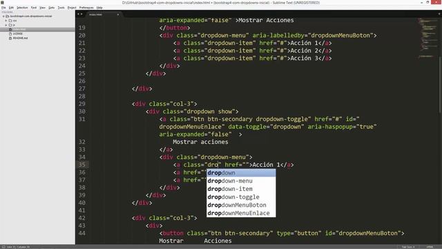 Curso de Bootstrap 4: Dropdown. Bootstrap 4 Course: Dropdown. Bootstrap 4 Cours: Dropdown. смотреть онлайн