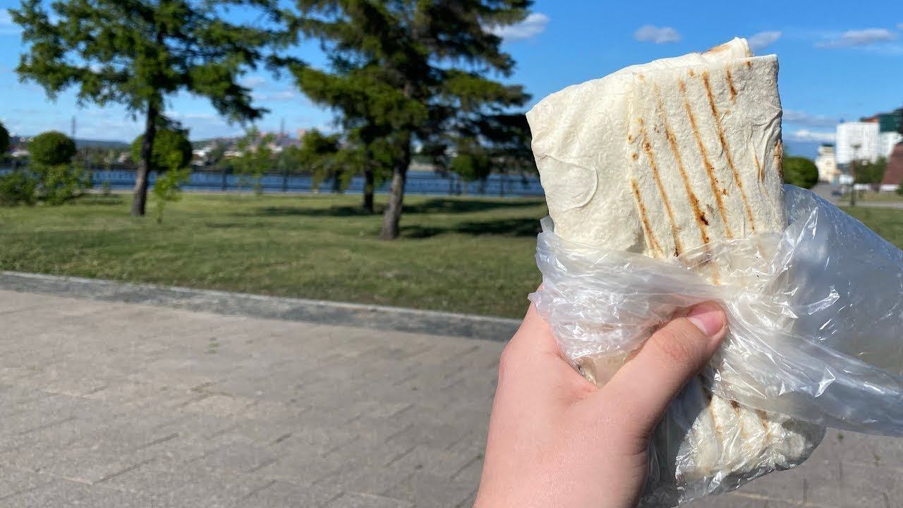 Шаурма/Шаверма Патруль Иркутск - Street Food - Говяжий Конвертик с кусочком фольги и ДОЗОЙ СЫРА!