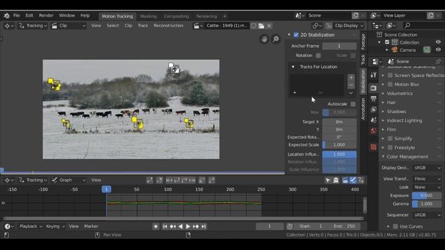 Blender VFX Tutorial: How to stabilize shaky/blurry videos смотреть онлайн