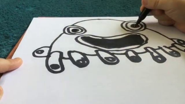 How To Draw Toe Jammer From My Singing Monsters смотреть онлайн