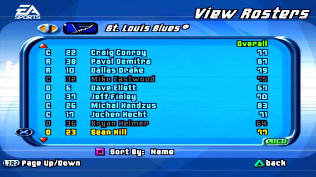 NHL 2001 St Louis Blues Overall Player Ratings смотреть онлайн