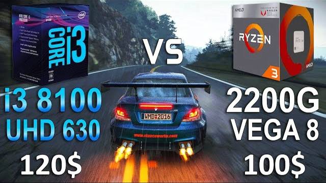 Ryzen 3 2200G VEGA 8 vs i3 8100 UHD 630 Test in 7 Games смотреть онлайн