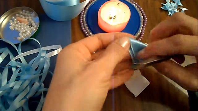 Канзаши. Мастер класс. Цветок с жемчужинами. смотреть онлайн