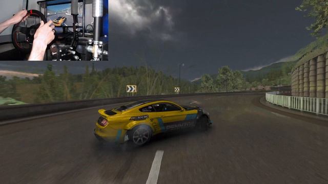 Heavy Rain DRIFT Assetto Corsa Ford Mustang RTR Thrustmaster T300RS смотреть онлайн