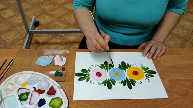 Городецкая роспись Урок 3 Розетки смотреть онлайн