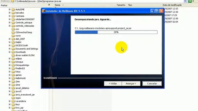 aula 122 java ee Instalando o NetBeans 5_5_1 e Baixando o Visual Web Pack para ele смотреть онлайн