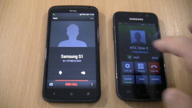Incoming call & Outgoing call at the Same Time Samsung S1 black +HTC One X смотреть онлайн