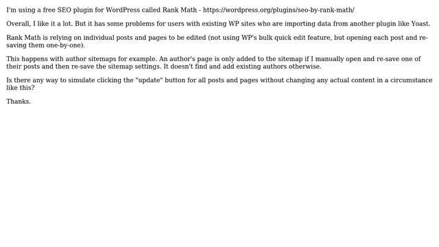 Wordpress: How can I mass-update/save all WordPress posts and pages? смотреть онлайн