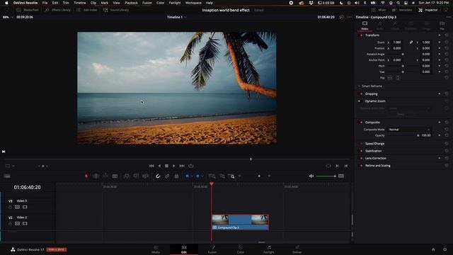 Inception WORLD BEND Mirror Effect | Davinci Resolve 17 смотреть онлайн