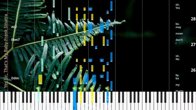 🎹Chord & Lyrics, Yes Sir, That's My Baby, Frank Sinatra, Synthesia Piano смотреть онлайн