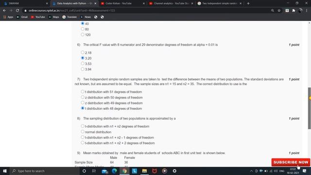 NPTEL Data Analytics With Python Week 5 Quiz Answers 2021 | NPTEL Course Quiz Answer | NPTEL 2021 | смотреть онлайн