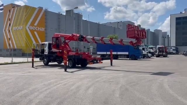 Отгрузка автовышки на шасси Daewoo Novus с установкой Horyong SKY360 смотреть онлайн