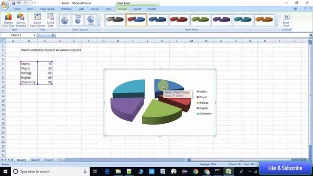 How to create a 3D pie chart in Microsoft Excel? смотреть онлайн