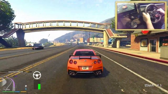 GTA 5 | Nissan GTR (2017) | Logitech Steering Wheel + Manual Transmission Mod смотреть онлайн