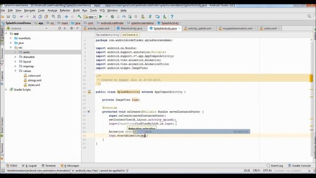 How To Implement Splash Screen With Animation In Android Studio смотреть онлайн
