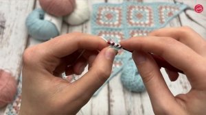 КОСЫНКА БАБУШКИНЫМ КВАДРАТОМ - как вязать бабушкин квадрат крючком / вязание крючком