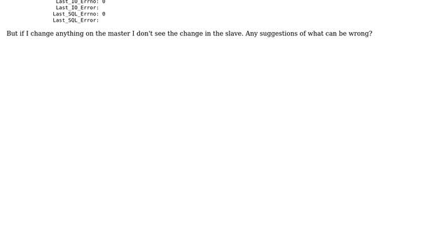 Databases: Mysql replication problem after export/import on already working replication смотреть онлайн