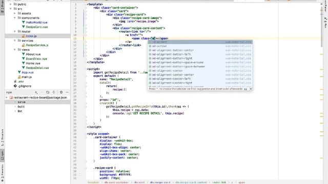 Building An App From Scratch: Building Restaurant Recipe Board Using Vue.js Part-4 смотреть онлайн