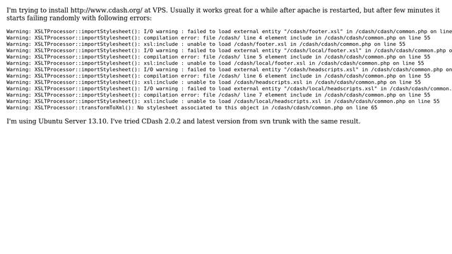 DevOps & SysAdmins: Apache, PHP, "I/O warning : failed to load external entity" sometimes смотреть онлайн