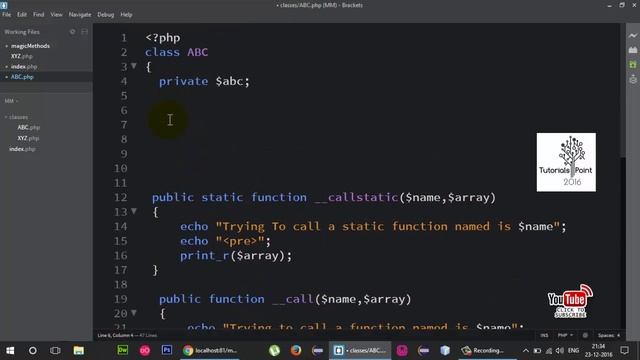 Magic Methods in PHP ( __toString() ) Part -11 смотреть онлайн