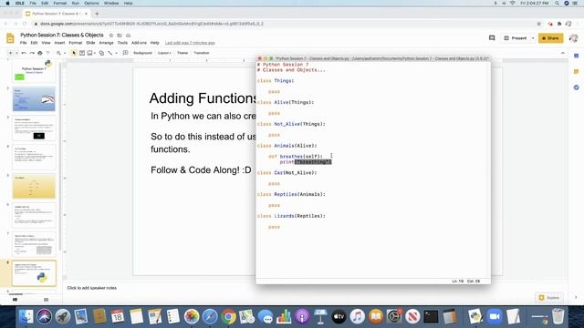 Python Session 7: Classes and Objects смотреть онлайн