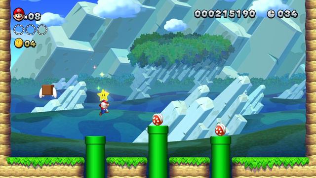 Марио уничтожает растения-пираньи