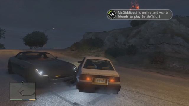 GTA V - DownHill Drifting Tuned AE86 Initial D смотреть онлайн