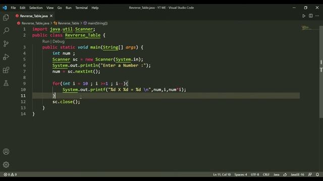 How to reverse a multiplication table | JAVA смотреть онлайн