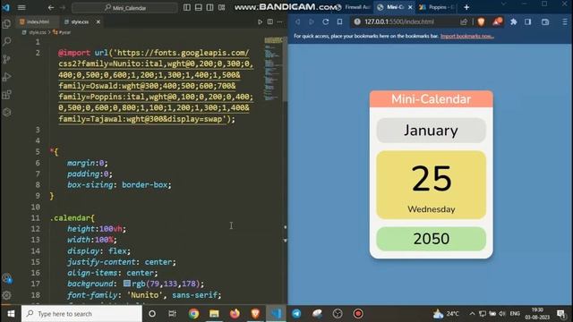 How to make a Beautiful? Mini-Calendar ? | HTML | CSS | JS смотреть онлайн
