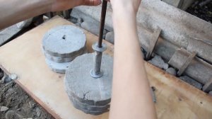 МОИ ГАНТЕЛИ/КАК СДЕЛАТЬ ГАНТЕЛИ!/самодельные гантели!